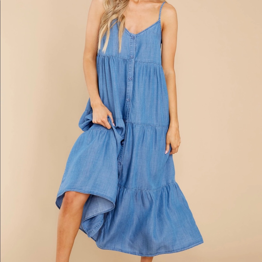 Awesome chambray maxi - size large - NWT